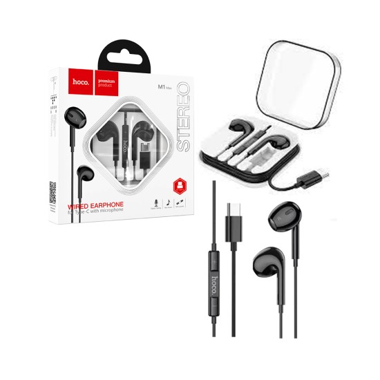 Auriculares Hoco M1 Max Crystal para Tipo C con Micrófono 1,2 m Negro